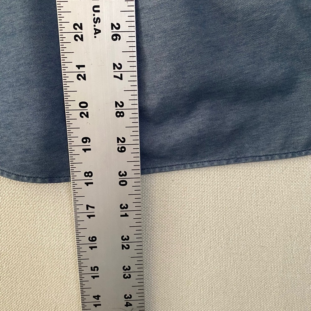 Lululemon Mens Short Sleeve Button Down Shirt Blue Heathered Tech Polo M - Picture 9 of 10